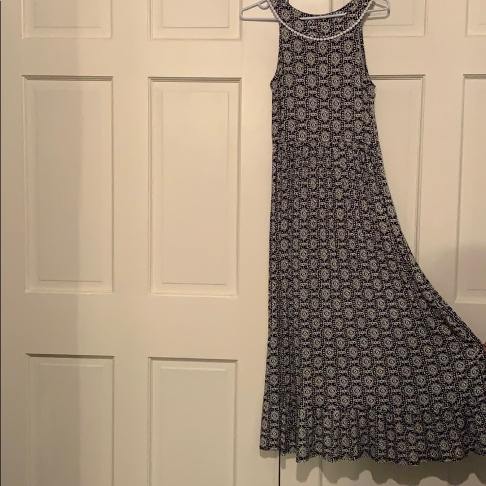 Black and white maxi dress